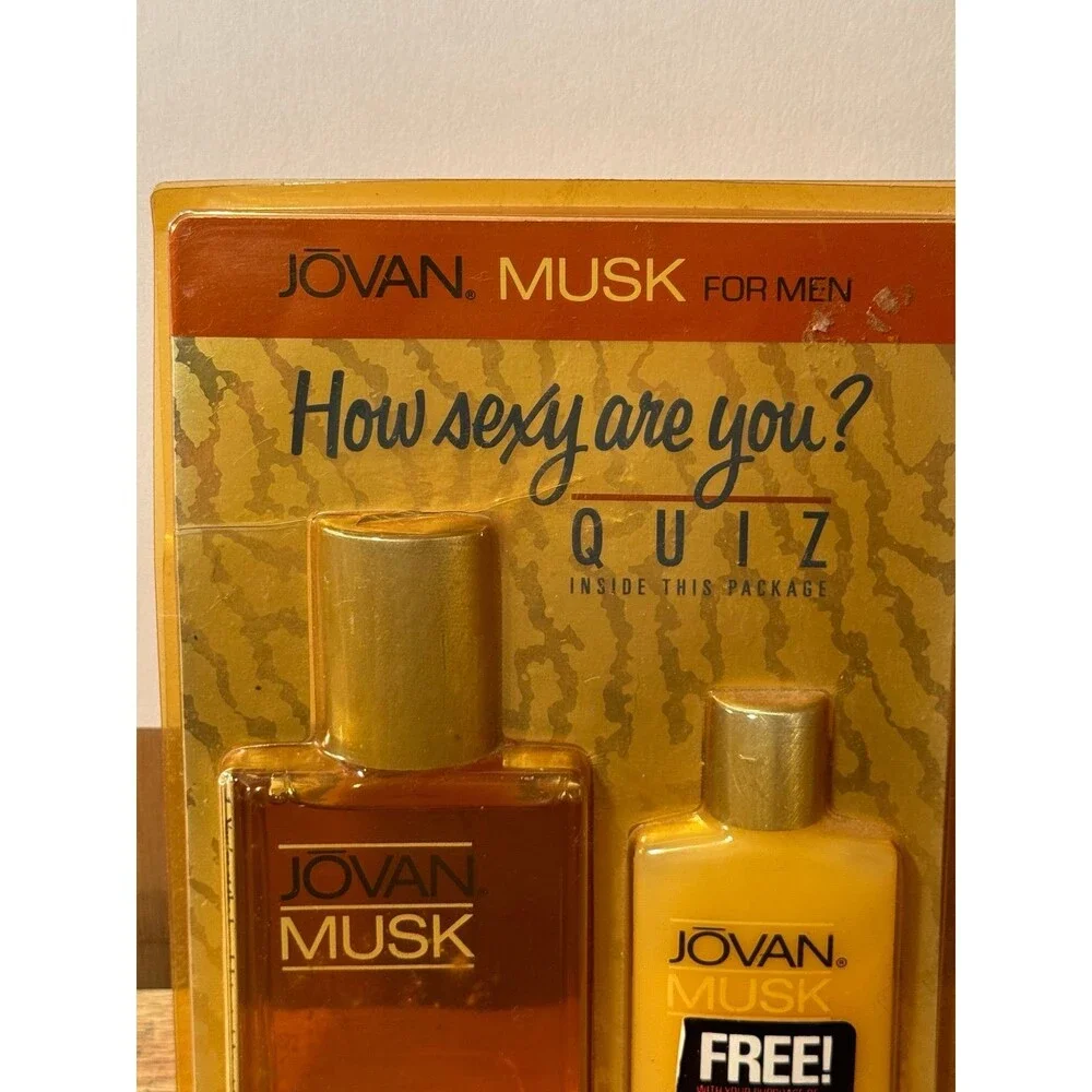 Vintage NOS Jovan Musk Aftershave / Cologne Moisturizing‎ Balm Set